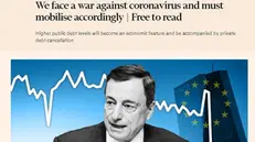 Mario Draghi ha illustrato la sua visione sul Financial Times
