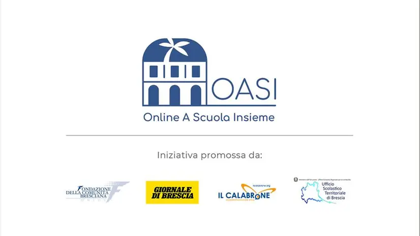 Il logo di Oasi: Online a scuola insieme - © www.giornaledibrescia.it