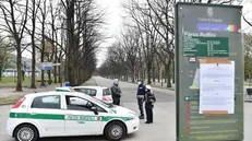 Controlli della Polizia al Parco Ruffini di Torino