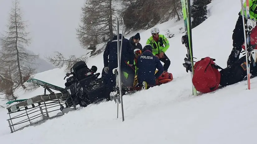 L'incidente in motoslitta - Foto © www.giornaledibrescia.it