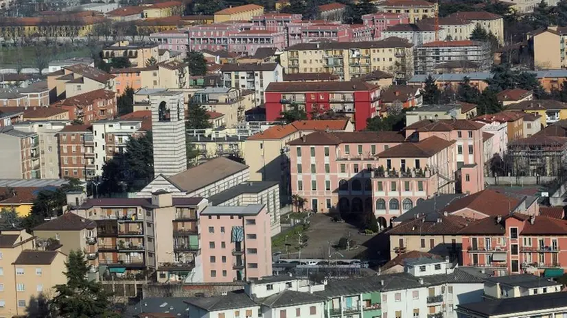 Una panoramica di Brescia, zona Lamarmora