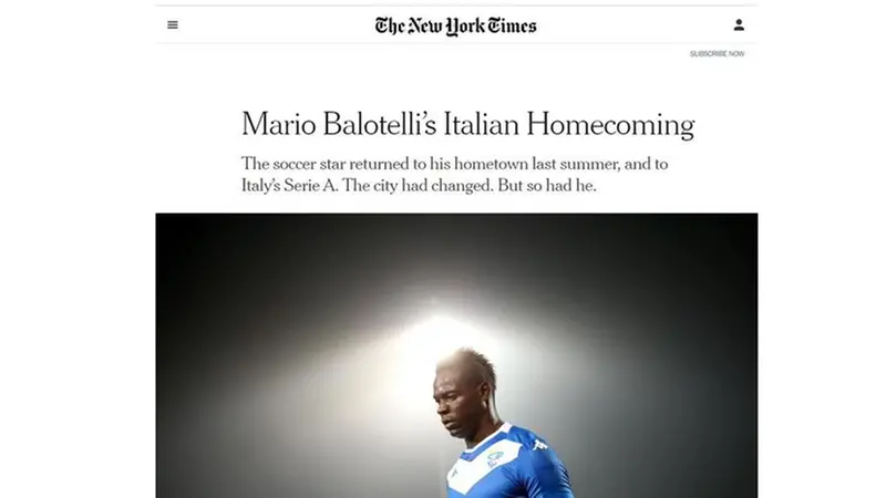 L'articolo del New York Times su Balotelli