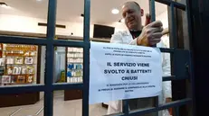 Molte le farmacie che svolgono il servizio a battenti chiusi - Foto Ansa/Luca Zannaro