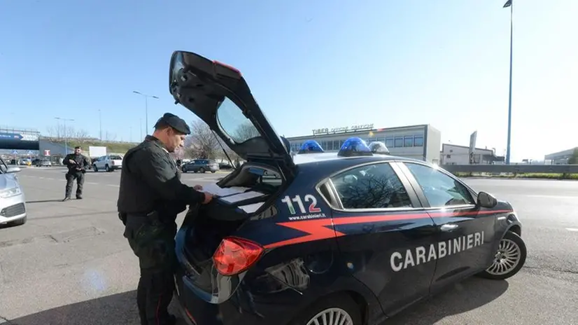 Un posto di blocco dei carabinieri