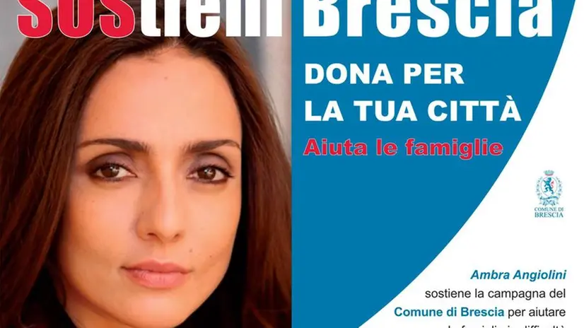 La locandina della campagna di raccolta fondi promossa dal Comune di Brescia - Foto © www.giornaledibrescia.it