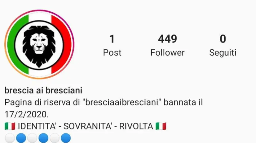 Il nuovo account di Brescia ai bresciani