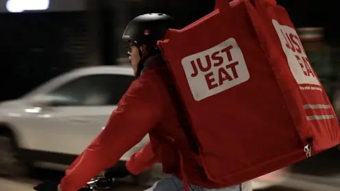 Un rider di Just Eat