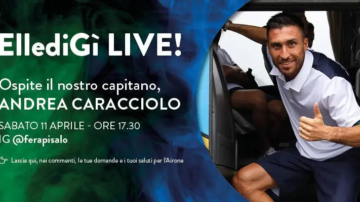 Andrea Caracciolo protagonista della diretta Instagram - Foto © www.giornaledibrescia.it