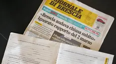 Il GdB di oggi e due modelli per l'autocertificazione allegati -  © www.giornaledibrescia.it