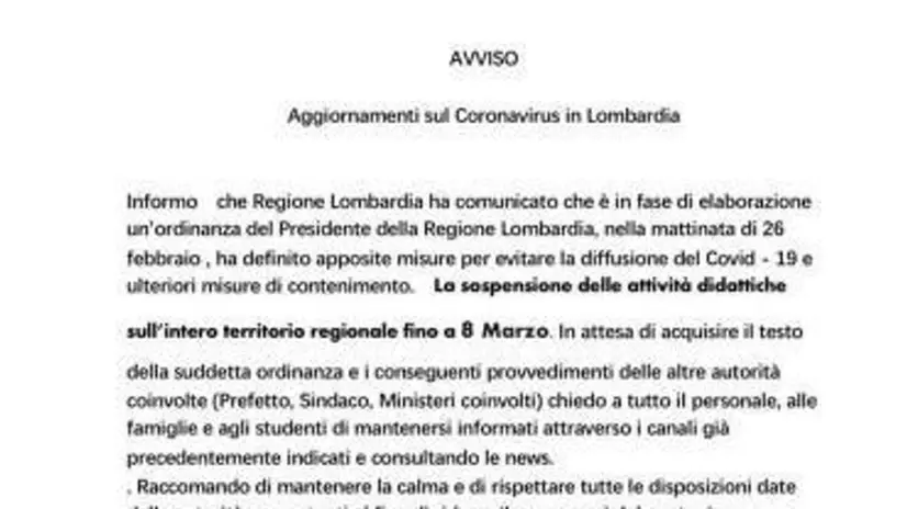 La finta circolare che è virale sul web - © www.giornaledibrescia.it