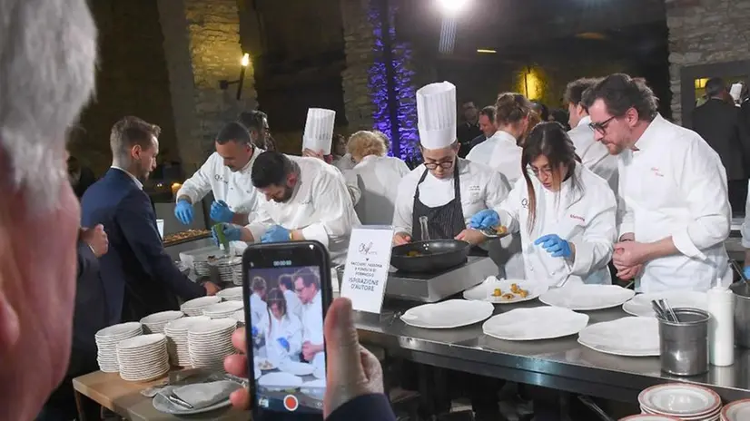 Uno scatto dalla serata finale 2019 di Chef per una notte.