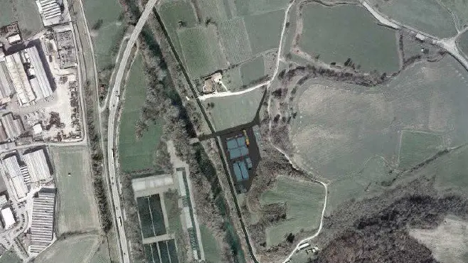 Il luogo in cui è prevista la costruzione del depuratore, a Gavardo