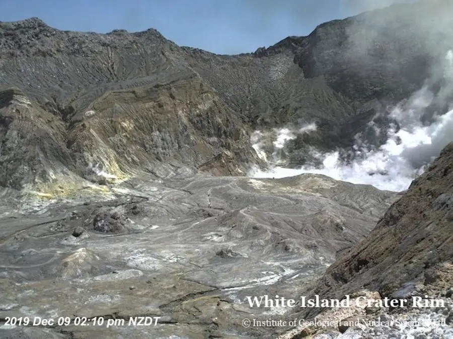 L'eruzione a White Island