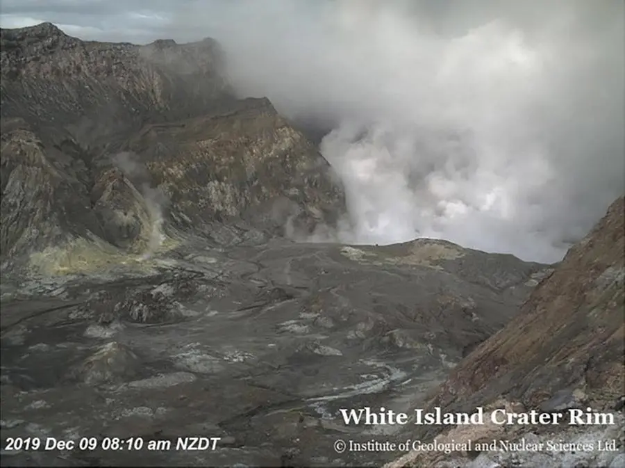 L'eruzione a White Island