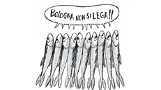 L'immagine simbolo del movimento delle sardine - Foto Ansa  © www.giornaledibrescia.it