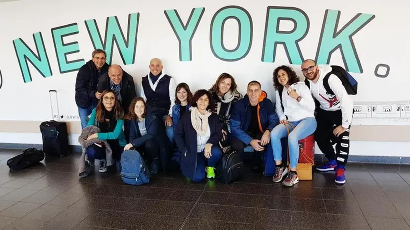 I bresciani alla Maratona, foto da New York