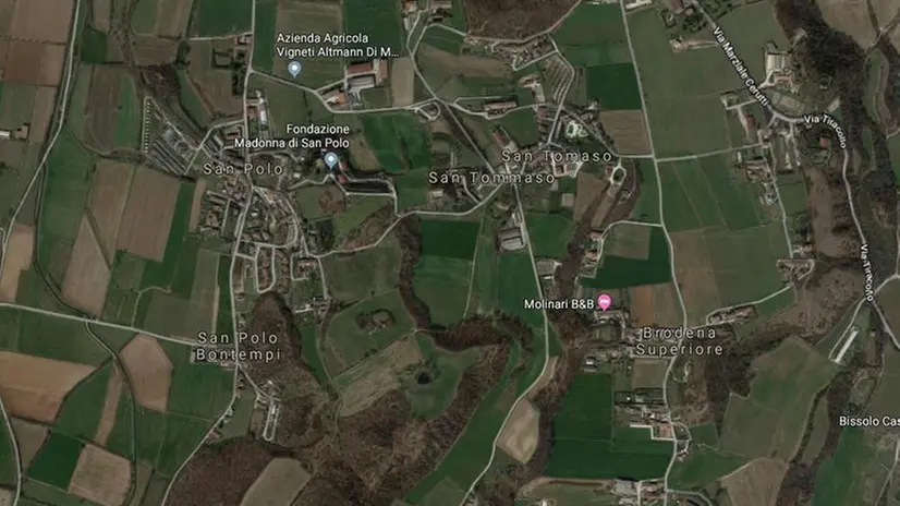 Ricerche in corso tra Brodena e san Tomaso - da Google Maps