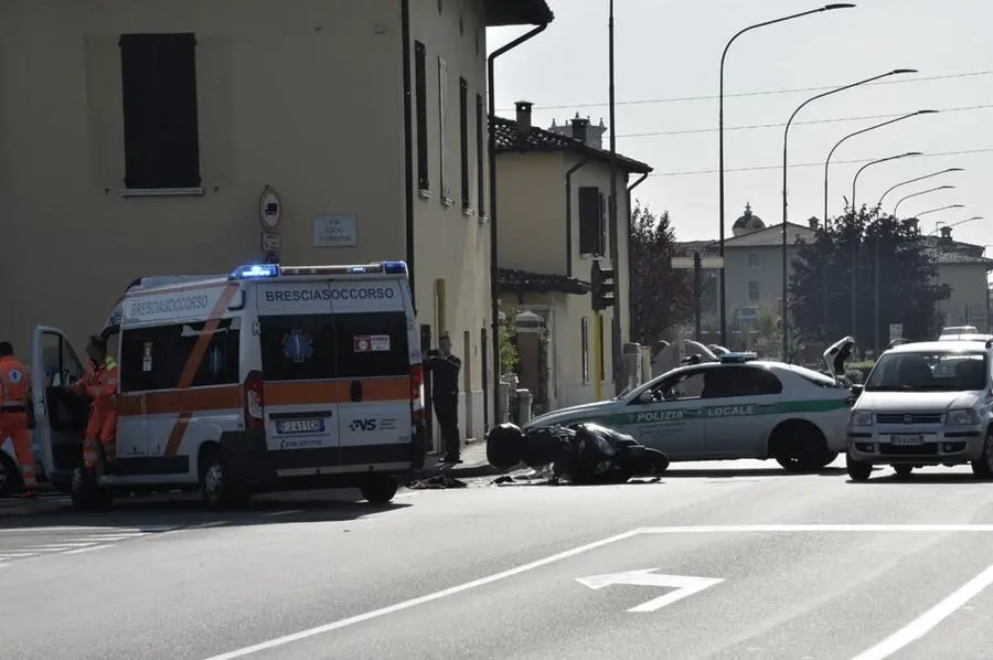 L'incrocio dove è avvenuto lo scontro