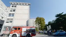 Gli uffici Inps sgomberati dopo l’incendio della scorsa settimana - © www.giornaledibrescia.it