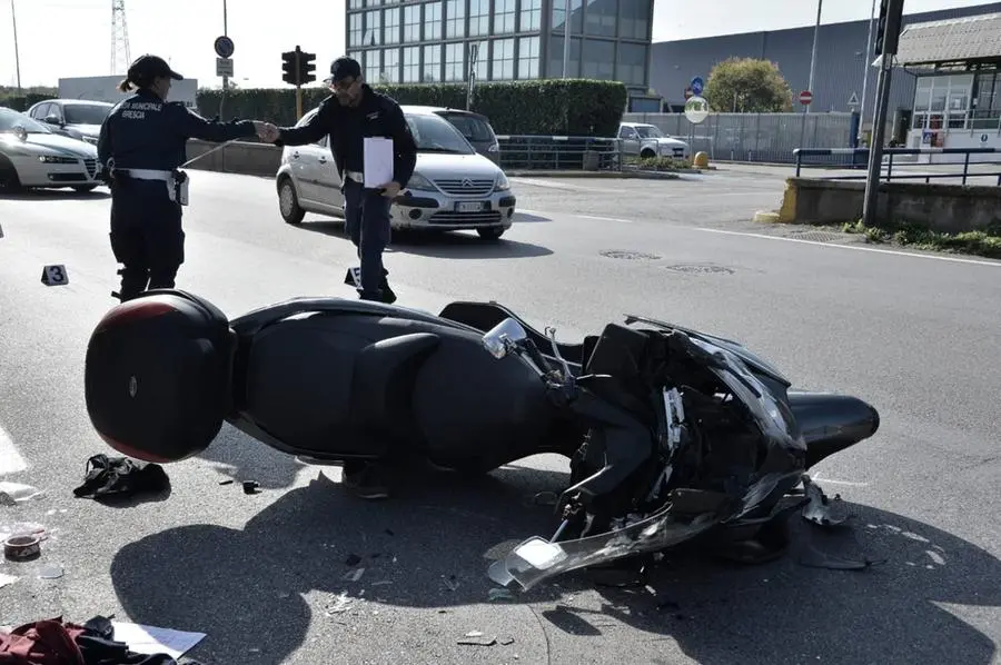 L'incrocio dove è avvenuto lo scontro