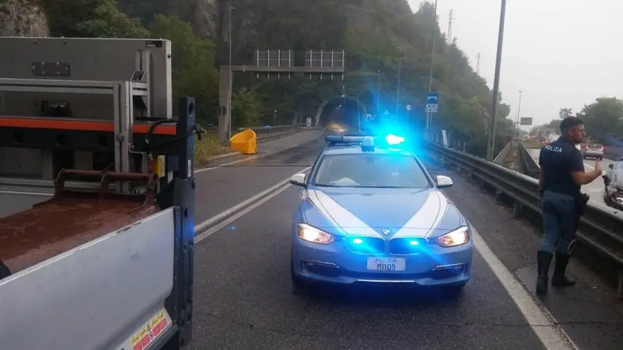 Polizia sul luogo dell'incidente, a Marone