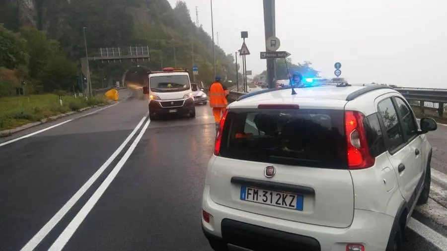 Polizia sul luogo dell'incidente, a Marone