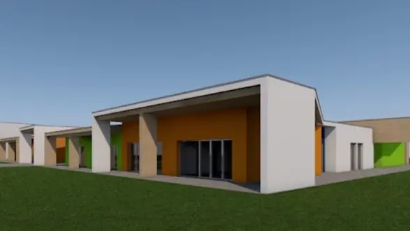 Un’elaborazione grafica del nuovo edificio scolastico - © www.giornaledibrescia.it