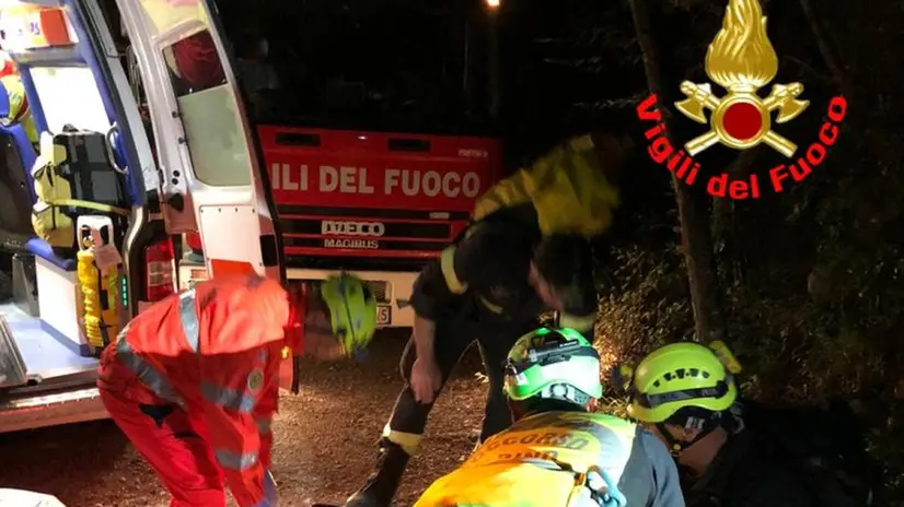 Il recupero della turista tedesca