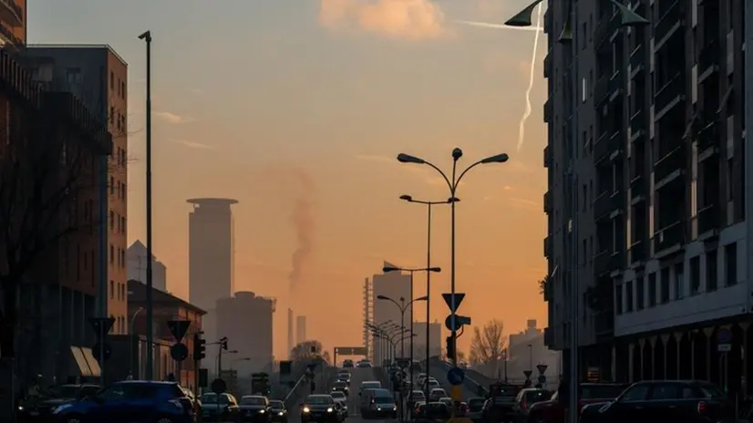 Smog at sunset - Foto di Giuseppe Fappani pubblicata sul portale Zoom.giornaledibrescia.it