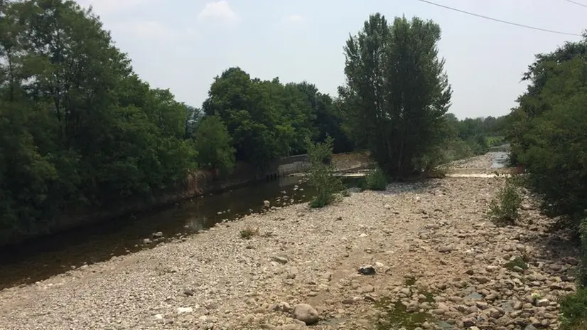 Collebeato. Già a nord della città il Mella patisce la mancanza d’acqua