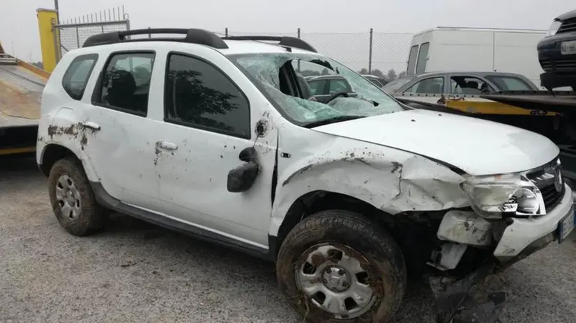 L'auto su cui viaggiava la vittima © www.giornaledibrescia.it