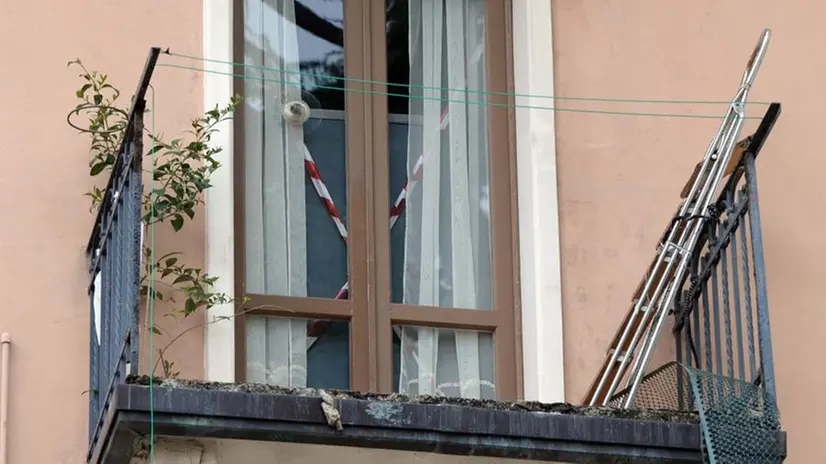 Il luogo della tragedia in via Montegrappa in città