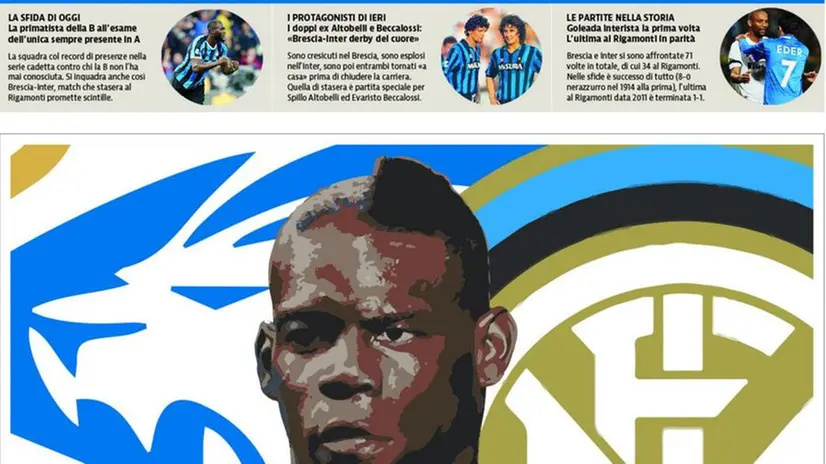 La copertina dell'inserto su Brescia-Inter © www.giornaledibrescia.it
