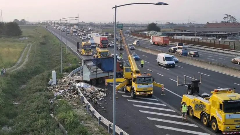 L'incidente tra Ospitaletto e Brescia Ovest