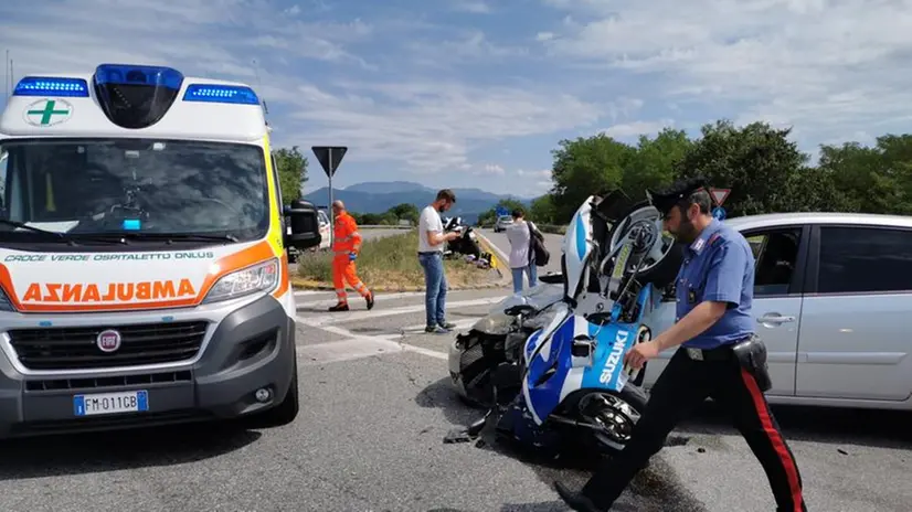 Il luogo dell'incidente sulla Sp19