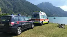 I soccorritori arrivati a Pisogne, dove è stato dato l'allarme