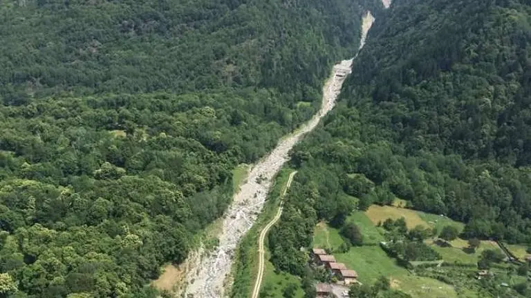 La Val Rabbia vista dall'alto (foto archivio)