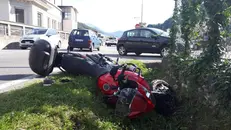 La moto incidentata a Villanuova