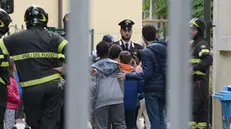 Una delle evacuazioni di maggio alla scuola elementare Corridoni