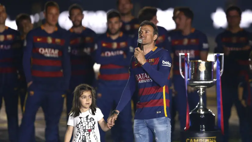 Luis  Enrique con la figlia Xana, era il 2016 -  Foto © www.giornaledibrescia.it