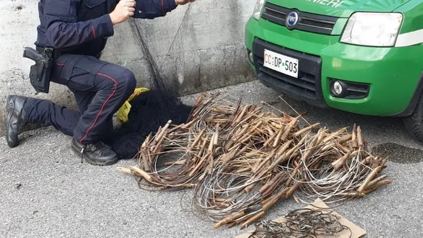 Una parte del materiale vietato confiscato al 47enne. © www.giornaledibrescia.it