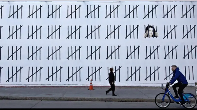 L'opera dedicata da Banksy a Zehra Dogan - Foto © Houston Bowery Wall