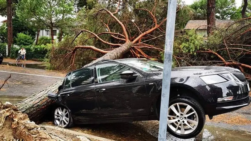 Tromba d'aria a Milano Marittima