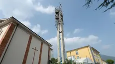 Il campanile della parrocchia di Santa Giulia