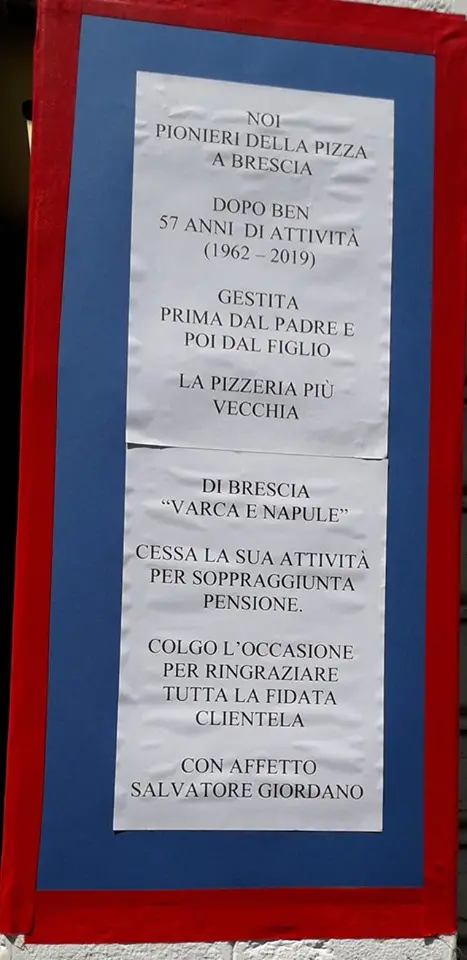 La pizzeria di via Gramsci fu aperta nel 1962