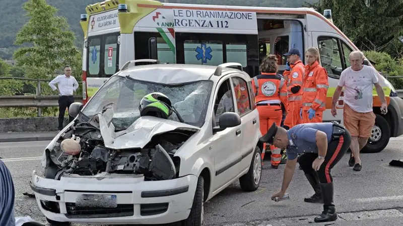 Il luogo dell'incidente sulla Triumplina dove ha perso la vita Alex