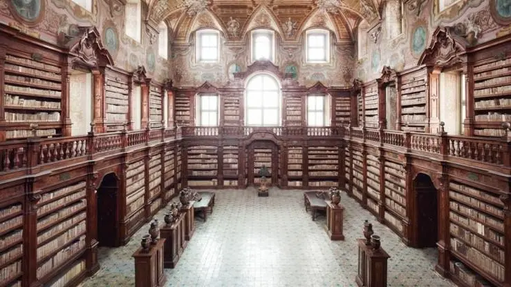 Veduta della Biblioteca Oratoriana dei Girolamini a Napoli - © www.giornaledibrescia.it