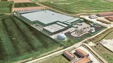 L’elaborazione grafica dell’impianto per la produzione di compost e biometano di A2A - © www.giornaledibrescia.it