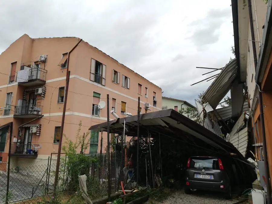 Villaggio Prealpino devastato dal vento