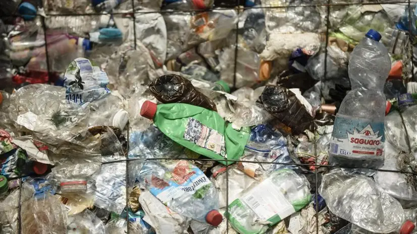 Rifiuti di plastica - Foto Ansa/Epa Clemens Bilan